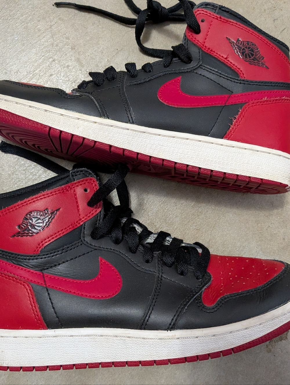 Nike Air Jordan 1 og Banned High Black Red Bred